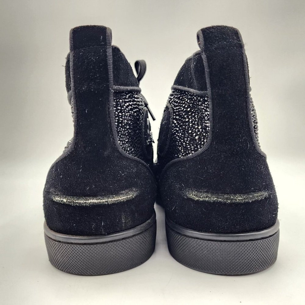 Christian Louboutin Louis Strass Swarovski High Top Sneakers Blk Men US 10/EU 43 - Picture 9 of 16